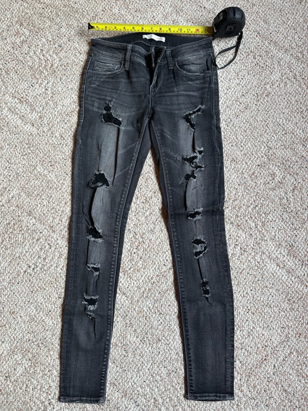 Daytrip Grey Distressed Skinny Jeans